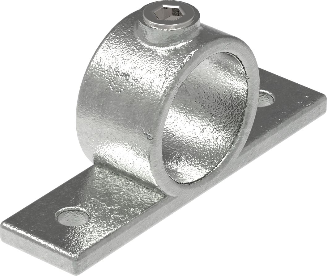 Rohrverbinder | Befestigungsring mit Flansch 2 Bohrungen | 198B34 | 33,7 mm | 1" | Feuerverzinkt u. Elektrogalvanisiert