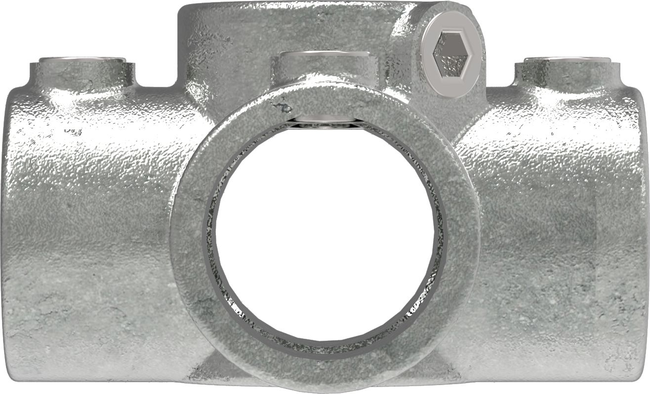 Rohrverbinder | Kreuzstück für Stützrohr | 158E60 | 60,3 mm | 2" | Feuerverzinkt u. Elektrogalvanisiert