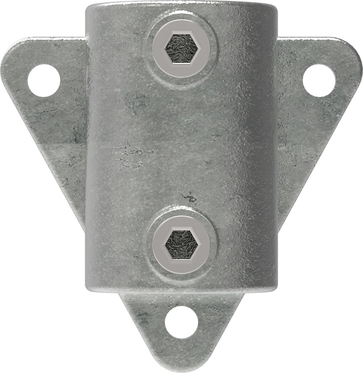 Rohrverbinder | Wandhalter Dreieckflansch | 146D48 | 48,3 mm | 1 1/2" | Feuerverzinkt u. Elektrogalvanisiert