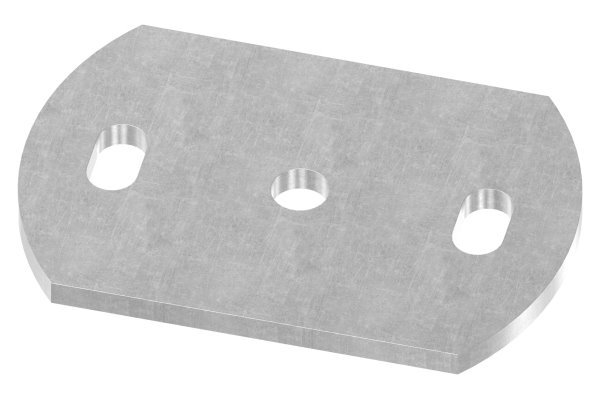 Ankerplatte 120x80x6 mm 3 Bohrungen |  Stahl roh