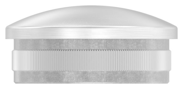 Endkappe V4A Edelstahl Ø 48-3x2-0 mm- leicht gewoelbt zum Einschlagen-11-5212.1