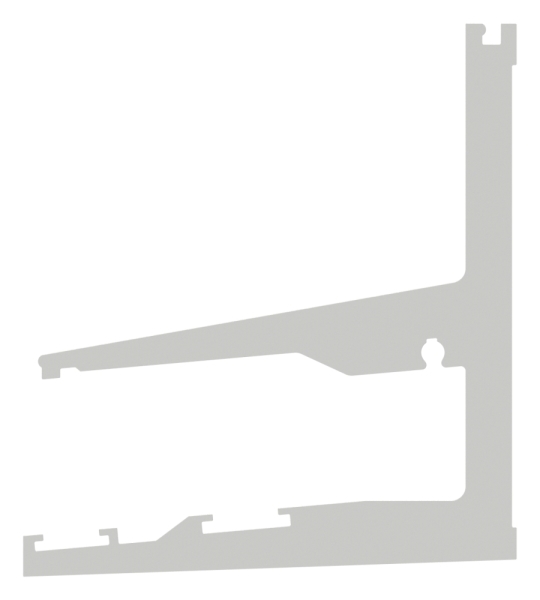 Vordachprofil Aluminium L = 1605 mm pulverbeschichtet DB703 mit ETA-88-11VDE-1600.DB703