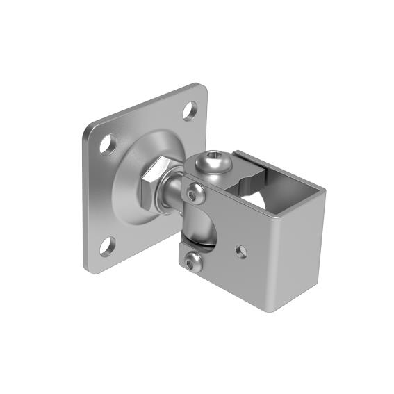 Verstellbares Torband Stahl verzinkt M20 fuer 40x40 mm Platte 100x100 mm-89-11D453M2040X40-A.4