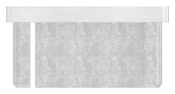 Endkappe für Rohr 50x30x2,0 mm zum Kleben V2A