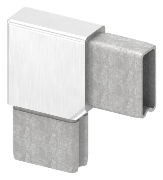 Verbindungsstück 90° für Rohr 40x20x2mm, V4A
