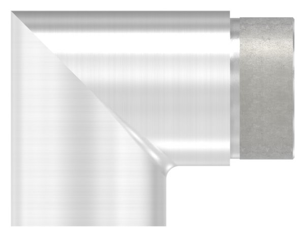 Endstück 90° flach-eckig, für Rundrohr Ø 48,3x2,0 mm V2A