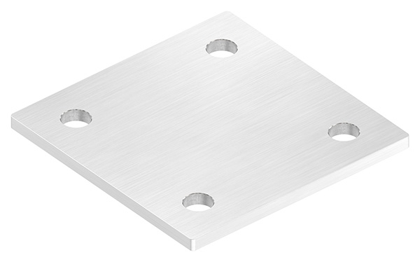 Ankerplatte Maße: 120 x 120 x 6 mm mit 4 Bohrungen á Ø 13 mm V2A