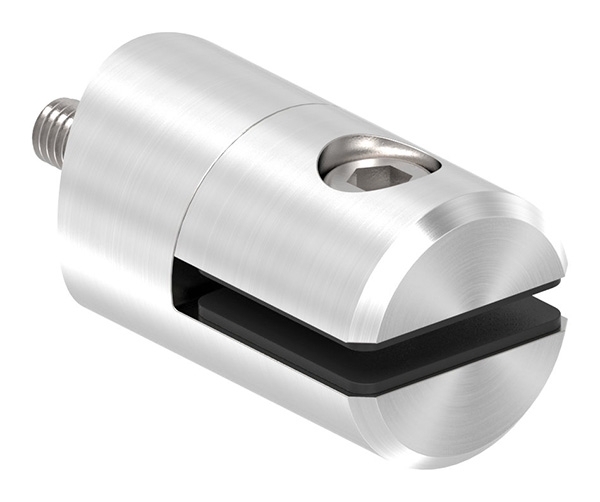 Blechhalter - Plattenhalter Ø 25 mm Edelstahl V2A – Anschluss 42-4 mm inkl- Schrauben - Gummieinlage-12-2102.4