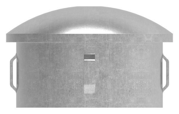 Stahlstopfen | leicht gewölbt | mit M8 | für Rundrohr Ø 60,3x1,8-2,2 mm | Stahl S235JR, roh