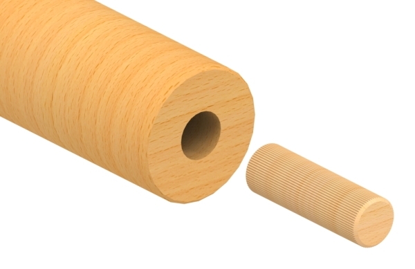 Bohrlehre fuer Holzhandlauf Ø 42-4 mm fuer Duebel Ø 15 mm-88-11H-BL42.15