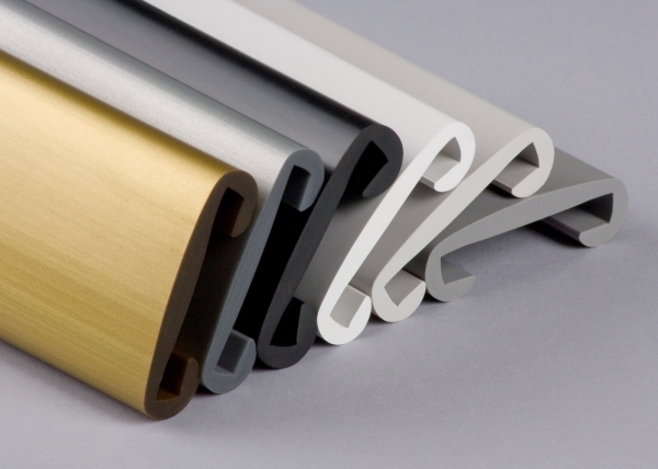 Kunststoffhandlauf für 50 x 8mm, weißaluminium