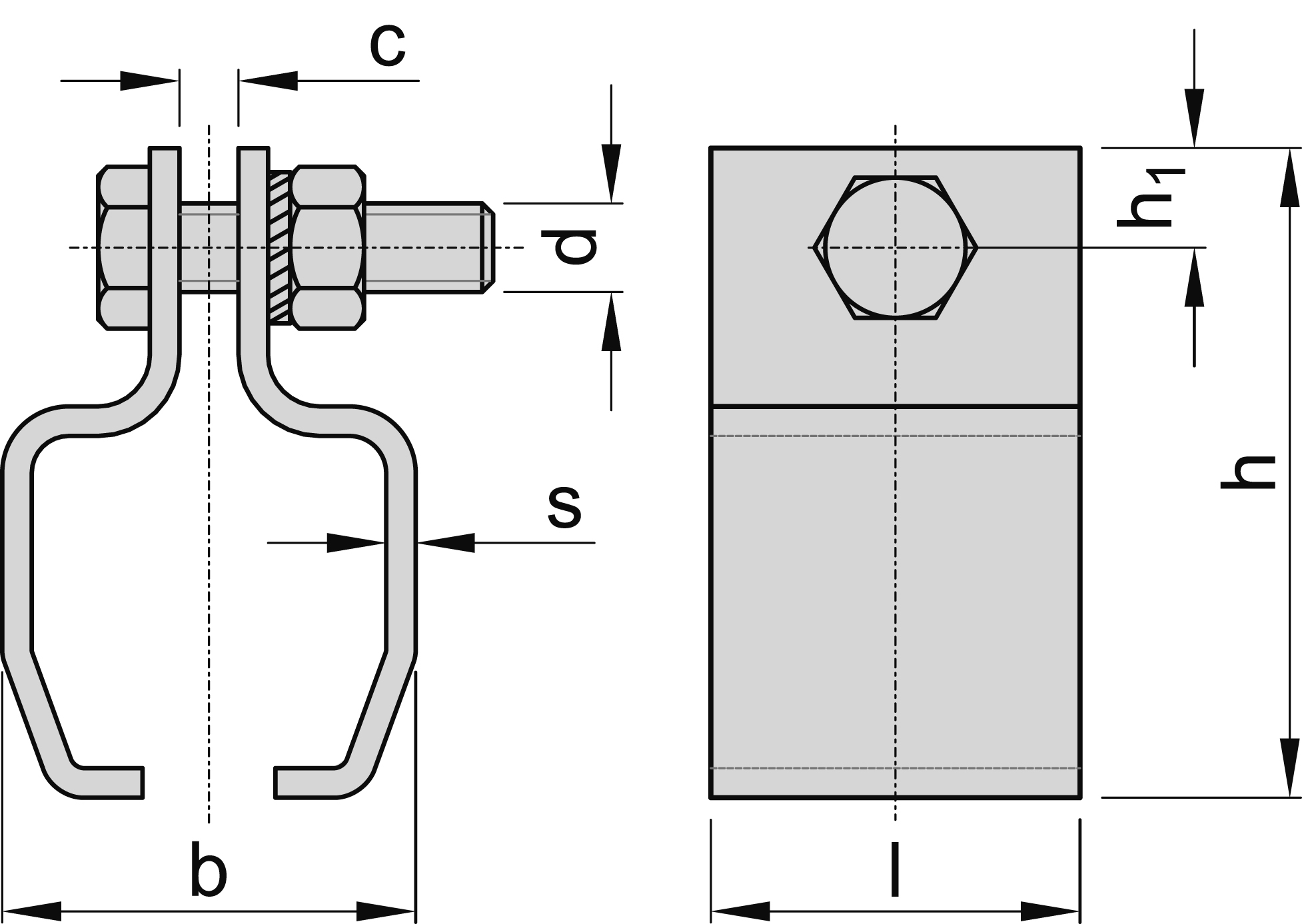 Aufhaengeklemme Schiebetor MEA Gr- 1 verzinkt M12 10336720-60-0062.7