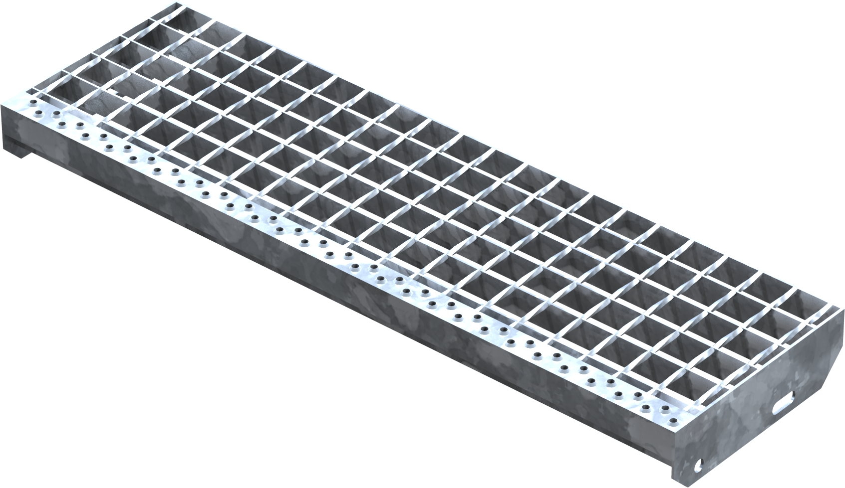 Schweißpressroststufe Metallstufe 700x240 mm Masche 34/38 mm Tragstab 30/2 mm S235JR feuerverzinkt