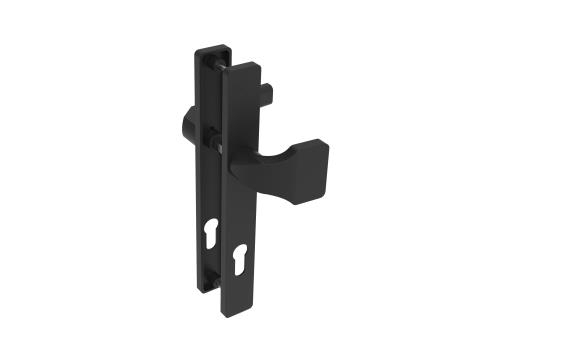 Tuergriff Garnitur Zamak schwarz 90mm - Wechselgarnitur mit Schildern-89-11D121690-A.4