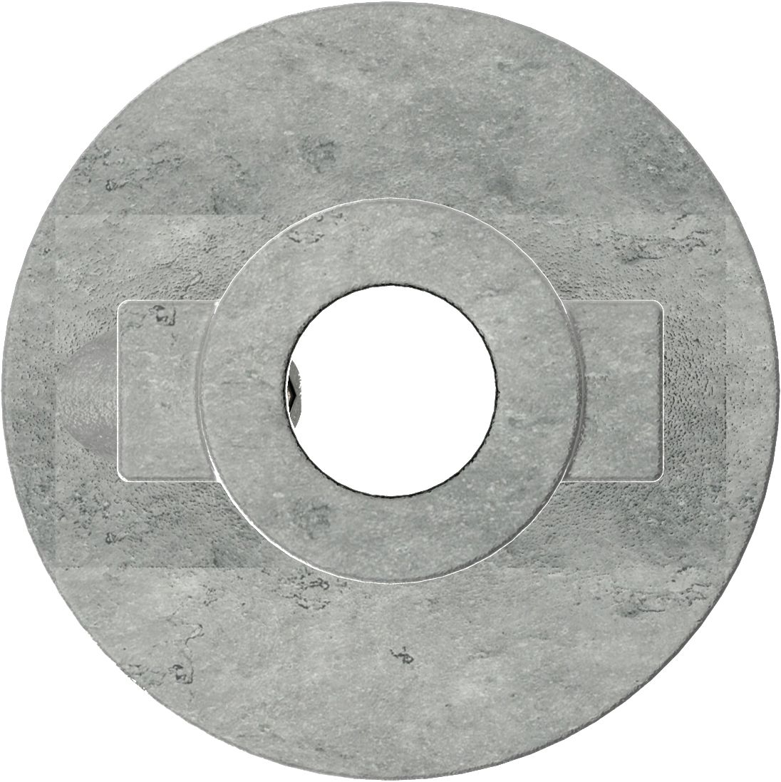 Rohrverbinder Bodenhuelse Ø 42-4 mm -1 1-4- - Temperguss verzinkt - 134C42-134C42