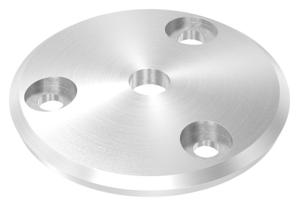 Ankerplatte Ø 68 x 5 mm gewölbt mit Zentrierbohrung: Ø 10 mm V2A