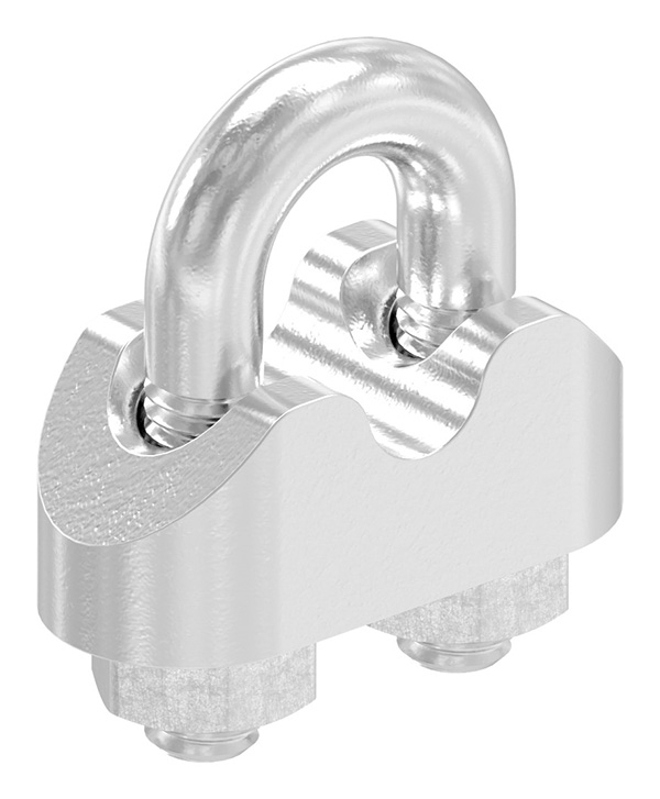 Drahtseilklemme | für Seil Ø: 4 mm | Gewinde: M5 | V4A