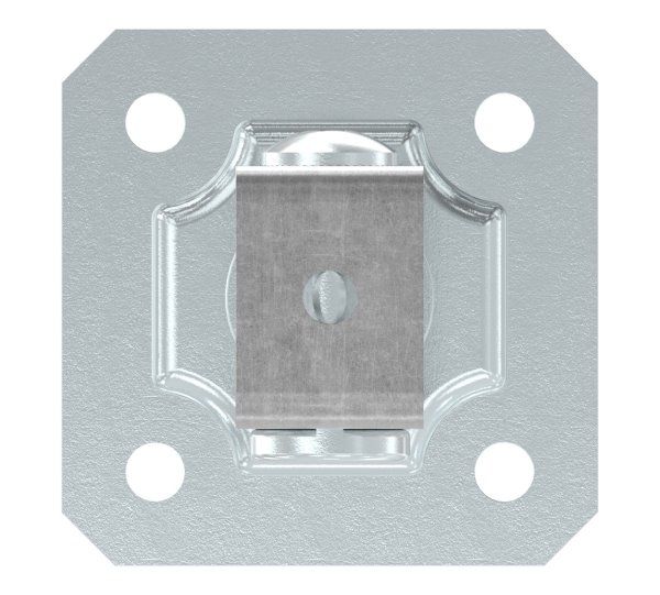 Torband M24 | verstellbar | mit Befestigungsplatte | Stahl (Roh) S235JR
