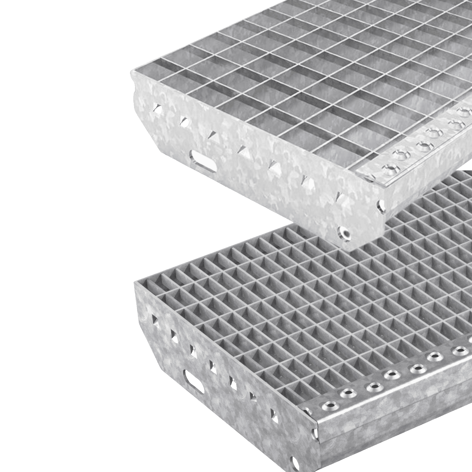 Gitterroststufen Treppenstufen