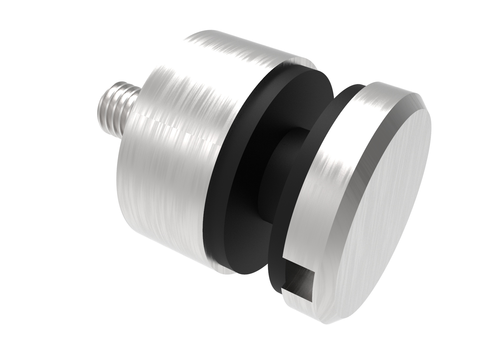 Glas-Punkthalter Ø 30 mm | für Anschluss: flach | V4A