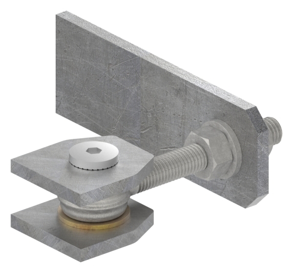Torband M12 verstellbar Langlochlasche Stahl (roh) S235JR