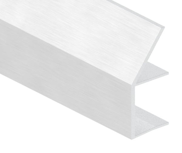 Regenrinne Aluminium eloxiert fuer Glas 21-52 mm L = 2000 mm E4-EV1-88-11VDE-RE-2000.21