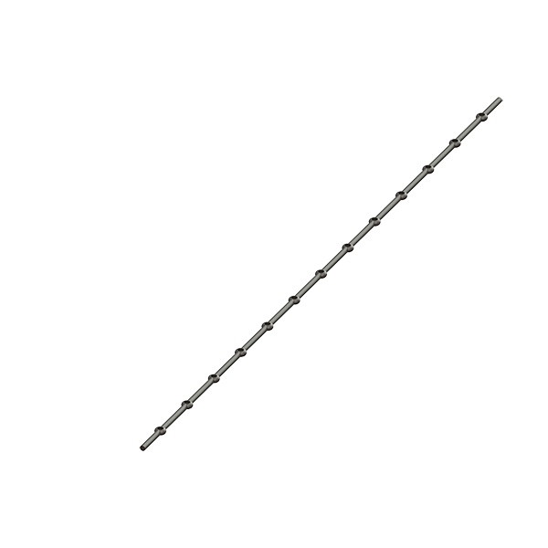 Lochleiste | vierkant | Material: 18x18 mm | Länge: 2000 mm | Stahl (Roh) S235JR