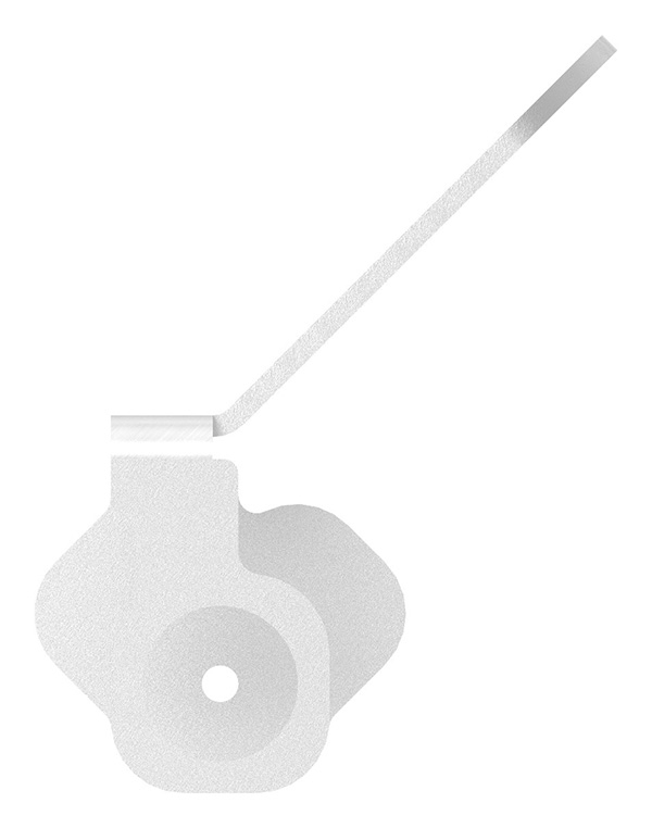 Wandbefestigung für Geländerpfosten für Rohr 42,4 mm