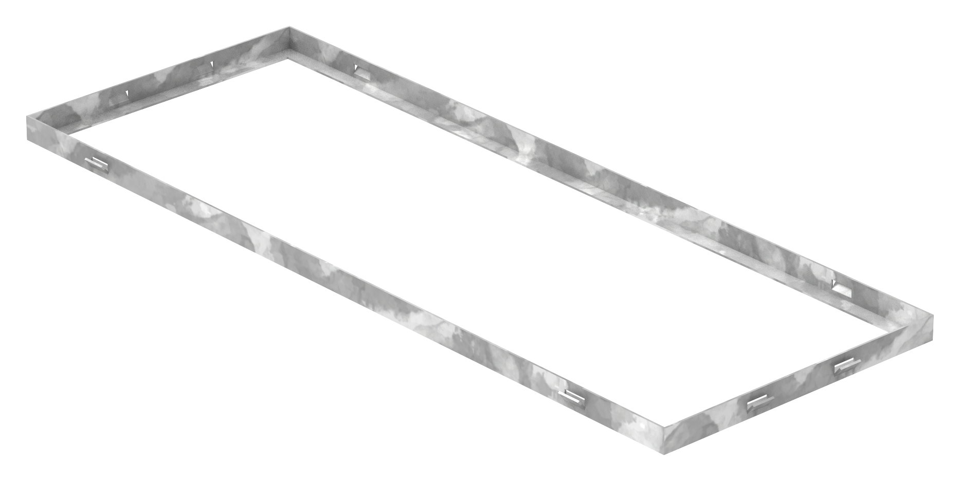 Zarge | Maße: 300x800x23 mm | für Rosthöhe 20 mm | aus S235JR (St37-2), bandverzinkt