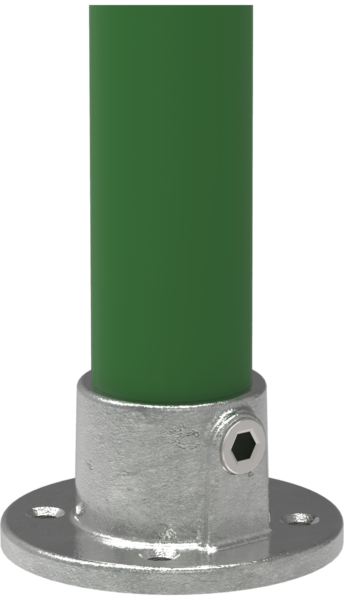 Rohrverbinder Wandbefestigung rund Ø 21-3 – 60-3 mm - Temperguss verzinkt - 131-131