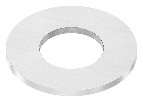 Ankerplatte Maße: Ø 100x6 mm für Rundrohr: Ø 48,3 mm mit Längsschliff V2A