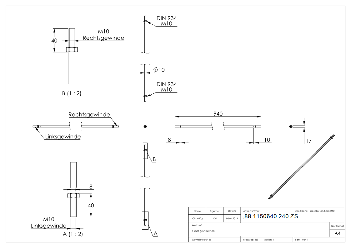 Zugstange zu Vordachsystem-88-1150640-240.ZS