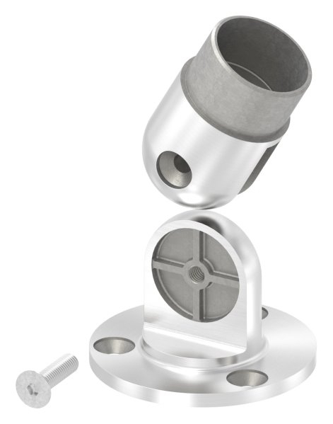 Wandhalter flexibel für Rundrohr Ø 48,3x2,0 mm | V2A