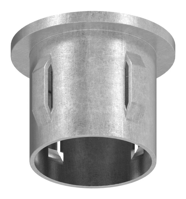 Stahlstopfen flach | mit M8 | für Rundrohr Ø 33,7x2,5-2,9 mm | Stahl S235JR, roh
