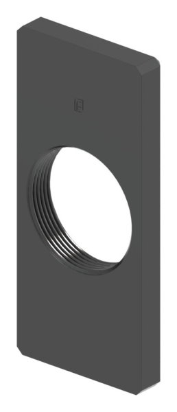 Montageplatte eckig 45 x 100 mm