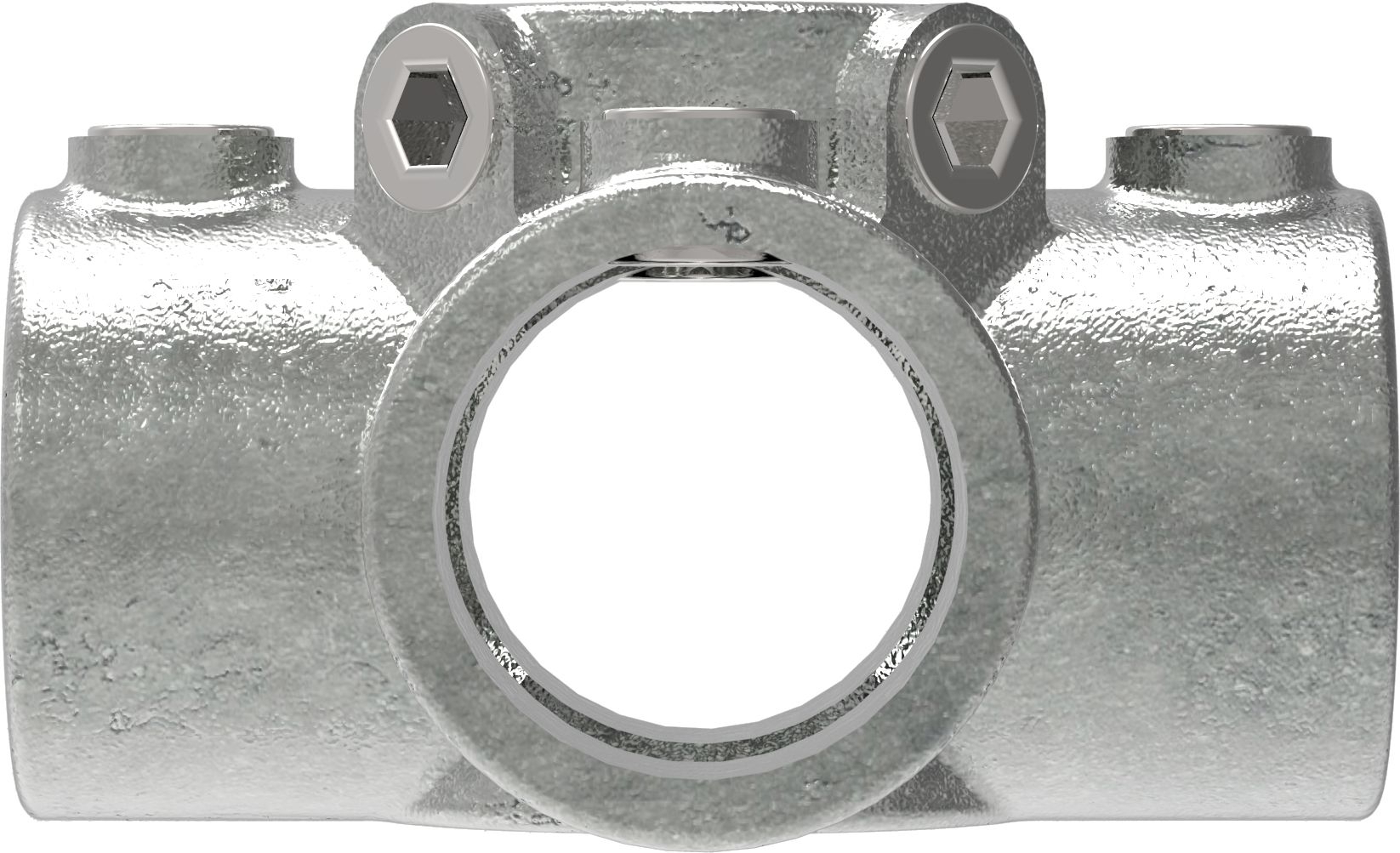 Rohrverbinder - Kreuzstueck fuer Stuetzrohr - 158C42 - 42-4 mm - 1 1-4- - Feuerverzinkt u. Elektrogalvanisiert-158C42