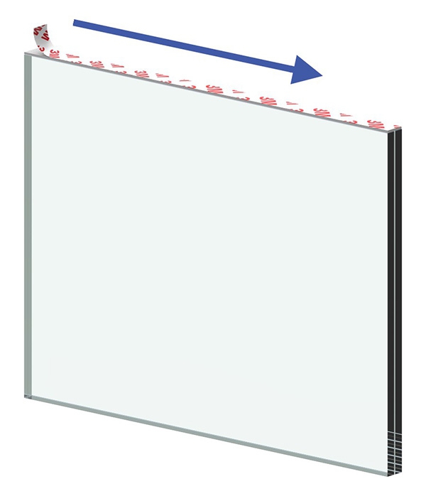 Klebestreifen | für Glas 12,76 - 21,52 mm | VHB-Klebeband