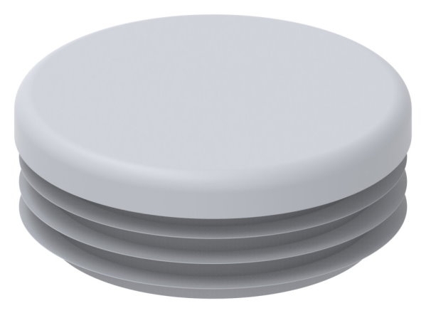 Einsteckkappe Kunststoff fuer Rohr Ø 42-4 mm- Wandstaerke 1-0–2-0 mm- grau-88-11177-43.G