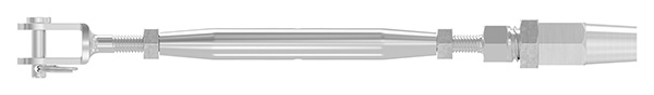 Wantenspanner | Gabel/Seilhalter | für Seil Ø 4 mm | V4A