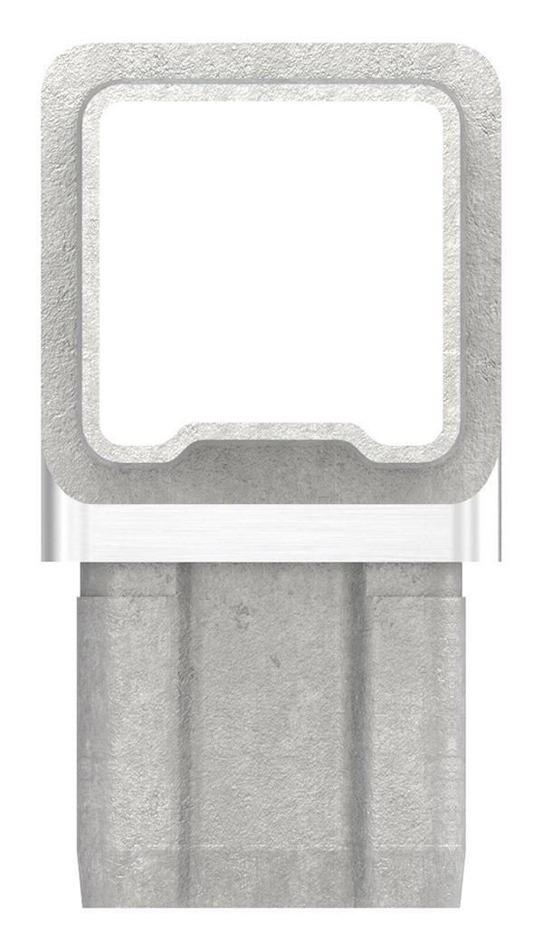 Verbindungsstück für Rohr 40x40x3mm, V4A