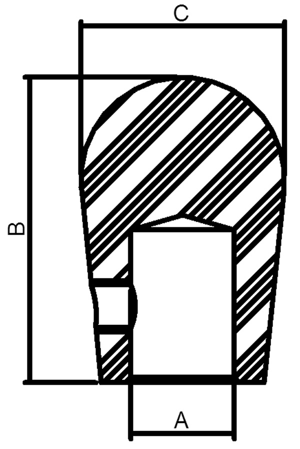 Endkappe für 12mm Rundmaterial, V2A