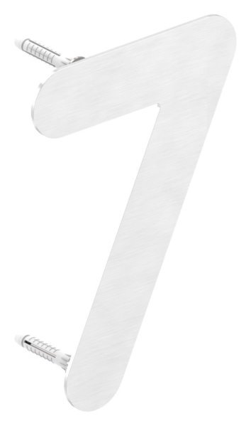 Hausnummer 7 | klein | Maße: 110 mm x 150 mm | V2A