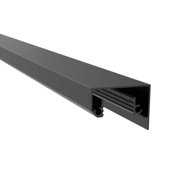 Abdeckleiste Aluminium 2500 mm Schwarz eloxiert fuer Profil AL-0006-89-11AL00262500SEB-A.4