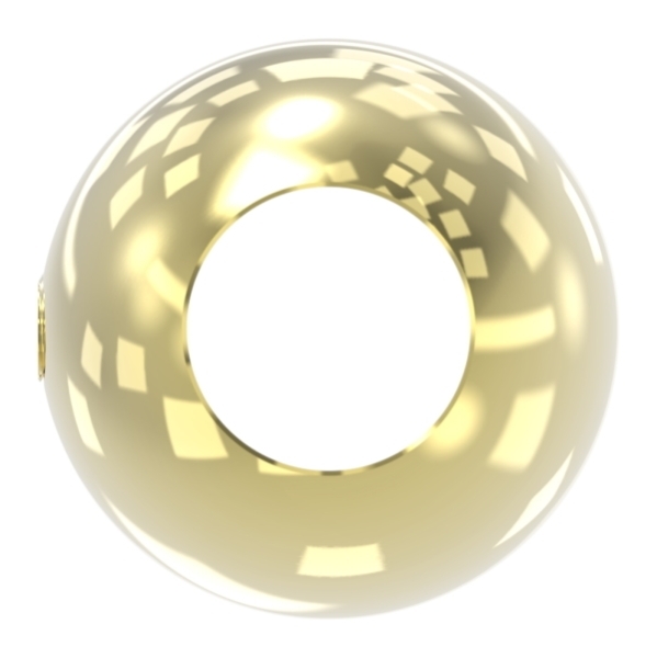 Messingkugel Ø 35mm mit Durchgangsbohrung 12,2mm