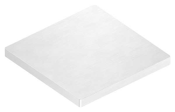 Ankerplatte, 100 x 100 x 8mm, mit Längsschliff, V2A