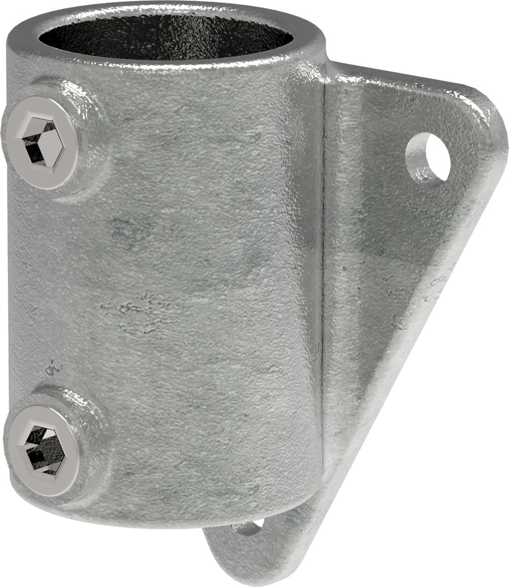 Rohrverbinder | Wandhalter Dreieckflansch | 146D48 | 48,3 mm | 1 1/2" | Feuerverzinkt u. Elektrogalvanisiert