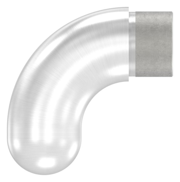 Endbogen V2A fuer Rohr Ø 33-7 x 2-0 mm 90° halbrund zum Stecken-11-3695.4