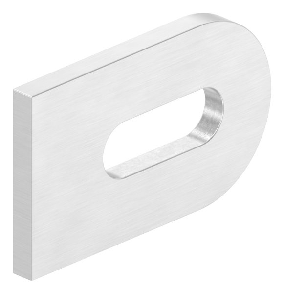 Anschweißlasche | Maße: 50x30x4 mm | mit Langloch: Ø 25x9 mm | V2A