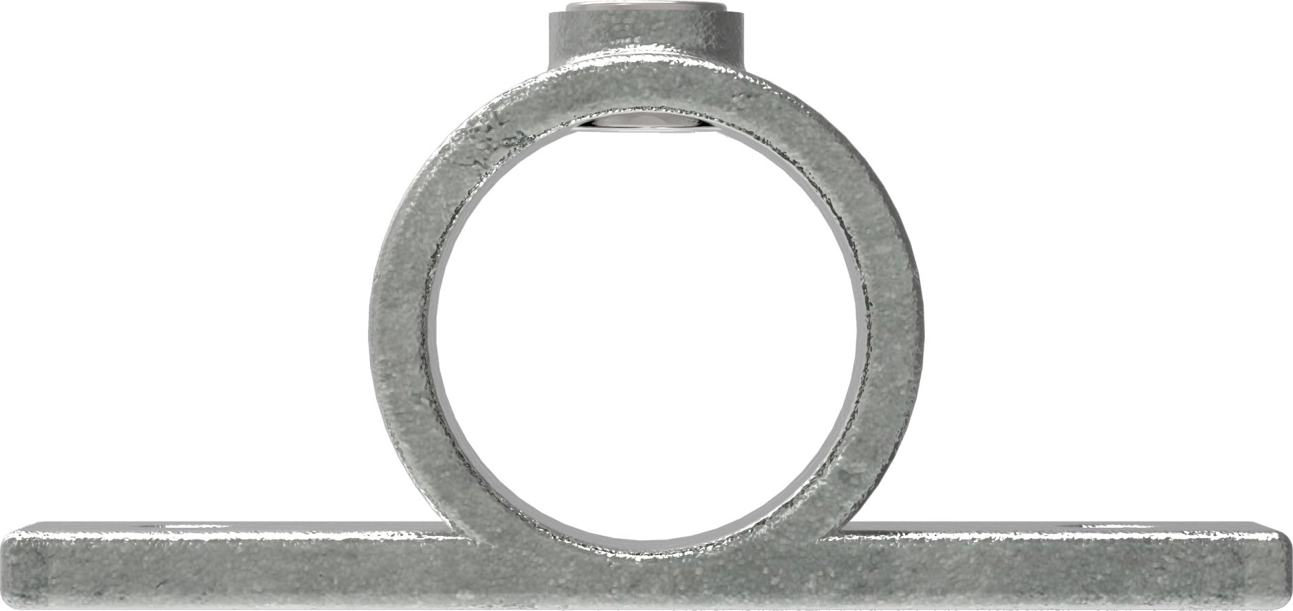 Rohrverbinder Befestigungsring mit Flansch 2 Bohrungen Ø 33-7 mm -1- - Temperguss verzinkt - 198B34-198B34