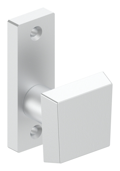 Alu-Tuerdruecker - quadratisch - fuer Schlosskaesten - Aluminium EV1-12-3052.6